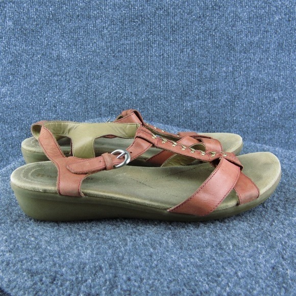 Naturalizer Weslie Women Gladiator Sandal Shoes Orange Leather Size 9.5 Medium - Picture 4 of 9